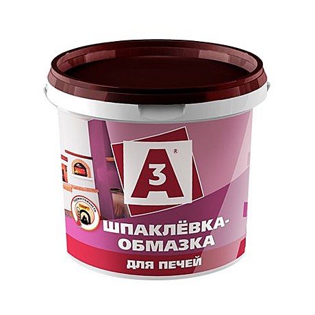 Шпаклевка-обмазка А3 для печей 1,5 кг ведро (12), Ижевск