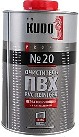 Очиститель для ПВХ №20 KUDO PROFF с антистатиком нерастворяющий, 1000 мл