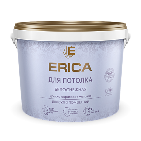 Для потолка белоснежная акриловая ВД ERICA  6,5 кг