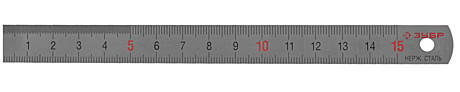 Линейка ЗУБР длина 0.15 м, усиленная нержавеющая (34280-0.5-015)