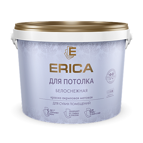 Для потолка белоснежная акриловая ВД ERICA  2,7 кг (4)