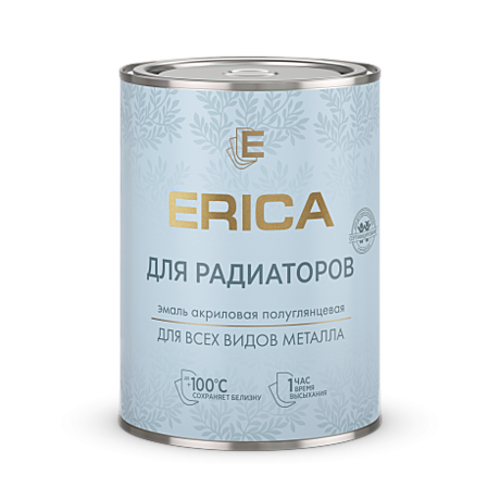Эмаль ERICA акриловая д/радиаторов отопления 0,8 кг (14)
