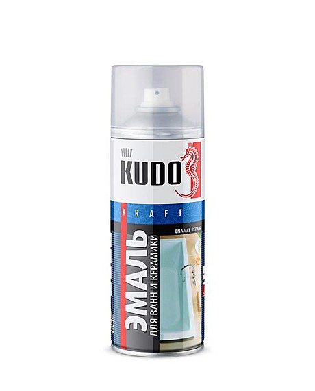 эмаль для ванн KUDO белая аэрозольная 520мл KU-1301 (6)