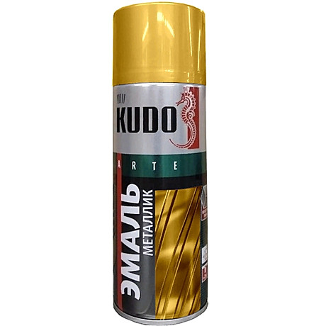 золото эмаль металлик KUDO универ/аэрозольная 520мл KU-1028 (12)
