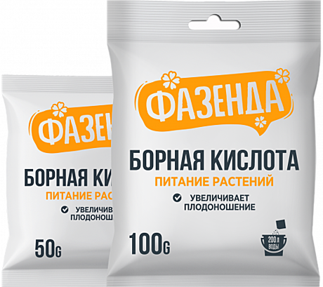 Борная кислота (пак 50 гр)  ФАЗЕНДА - 100 шт/кор