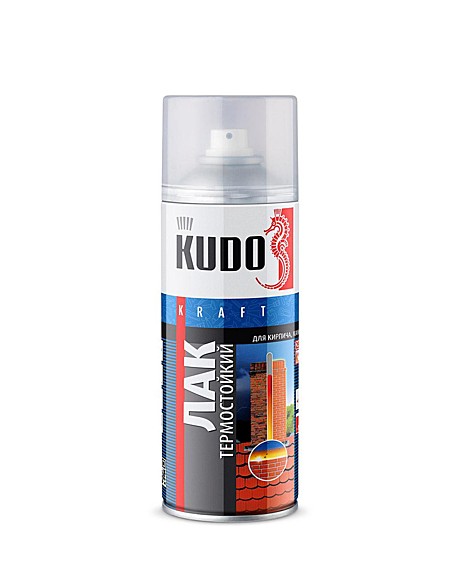 лак KUDO термостойкий аэрозольная 520мл KU-9006 (6)