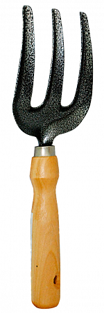 инструмент садовый Вилка - рыхлитель с деревянной ручкой (К411С),  (1 шт)  GREEN BELT - 25 шт/кор