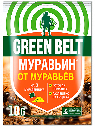 Муравьин (50г/кг диазинона) (туба пласт.300 г)  GREEN BELT - 12 шт/кор