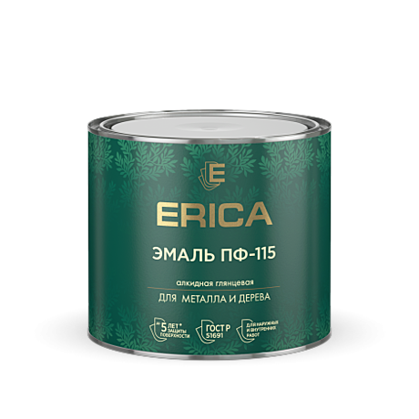 БЕЖЕВАЯ 1,8 кг ПФ-115 эмаль алкидная глянцевая ERICA (6)