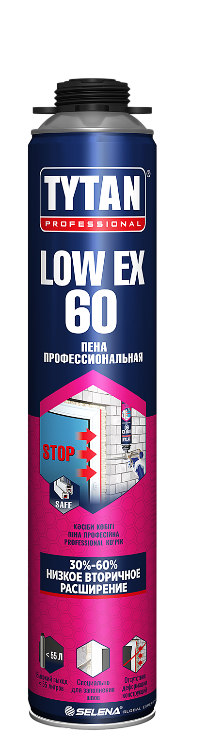 Пена монтажная TYTAN LowEx 60 профессиональная всесезонная 750мл (12), 00586/64095