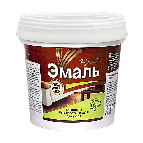 ЭМАЛЬ АКРИЛОВАЯ ДЛЯ ПОЛА ЗОЛОТИСТО-КОРИЧНЕВАЯ 0,9 кг  (14)  Радуга Малер