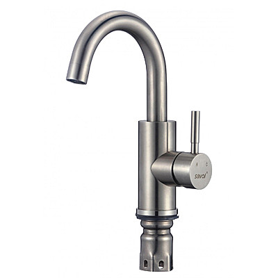 Смеситель для умывальника aQuaDv, Нерж Сталь, Поворотный излив Арт 520 - 16 (1/10)