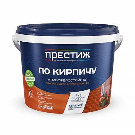 Краска ВД ПО КИРПИЧУ ЧЕРНАЯ  2,4 кг ПРЕСТИЖ (4)