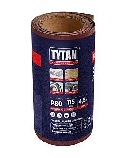 TYTAN Professional наждачная бумага в рулоне (115х4500мм; P80)