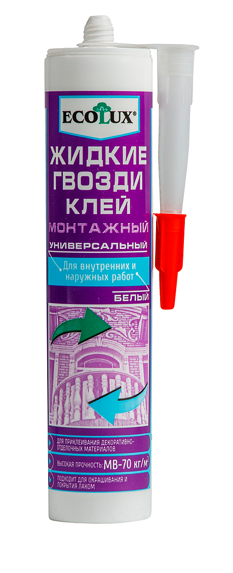 Жидкие гвозди клей монтажный Универсальный 290 мл ECOLUX (20)