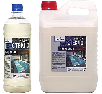 Жидкое стекло натриевое 4 кг ECOLUX