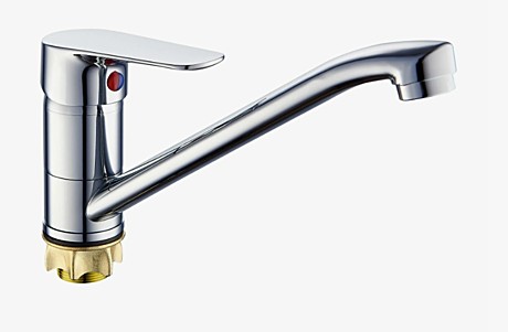 Смеситель для умывальника aQuaDv Латунь, Излив 25 см, шпилька, карт35 мм, Арт 040-01 brass