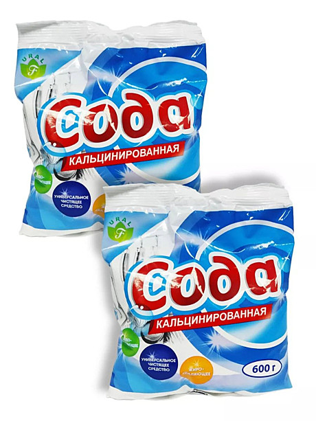 Сода кальцинированная ЛОТОС, средство моющее 600 г, ПАКЕТ, 9514 (20)