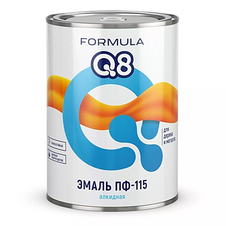 оранжевая 0,9/0,8 кг FORMULA Q8 Эмаль ПФ-115 (14)