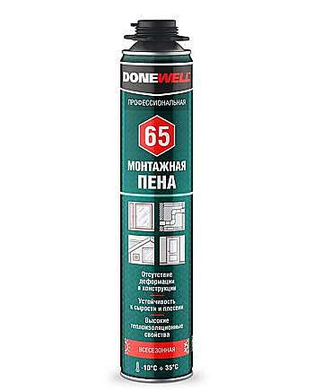 Пена монтажная KUDO DONEWELL 65 проф. всесезонная (12), DPP10U65