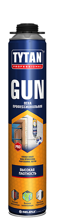 Пена монтажная TYTAN О2 GUN профессиональная всесезонная, 750мл (12), 21215/64118
