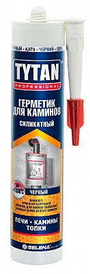 Герметик  д/каминов черный 280 мл ТИТАН, 74775, 498