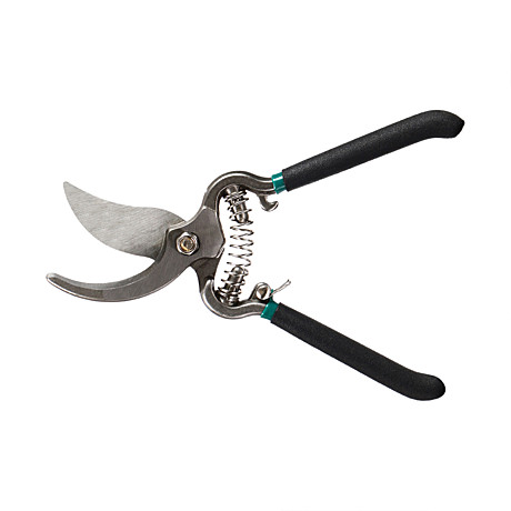 Секатор садовый плоскостной 200 мм с пружинным механизмом, из высокоуглеродистой стали, металл