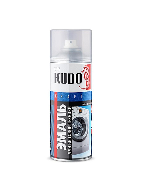 эмаль для бытовой техники KUDO белая аэрозольная 520мл KU-1311 (6)