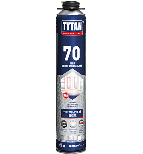 Пена монтажная Профессиональная TYTAN Professional Ultra 70 пена 870 мл (12), 18535