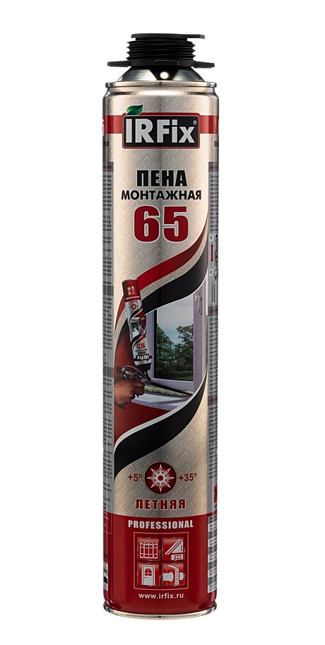 IRFIX 65 (лето) Пена монтажная профессиональная 850мл (16шт/кор), 10001