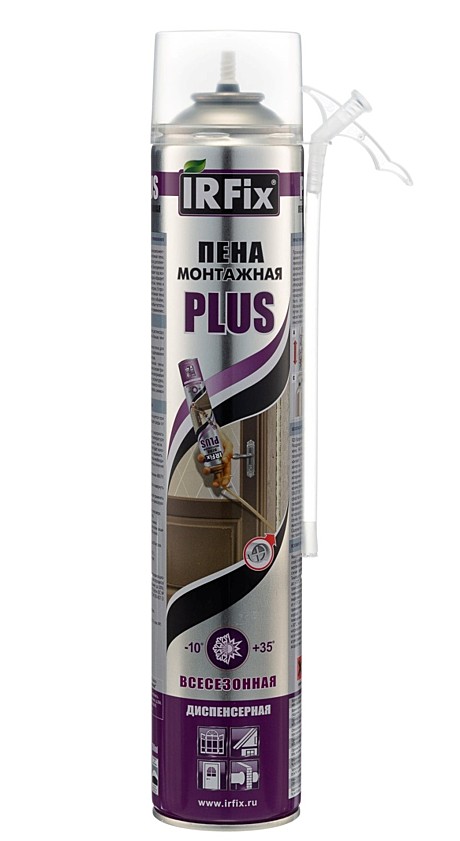 IRFIX STD PLUS Пена монтажная бытовая всесезонная 750мл (16шт/кор), 10023