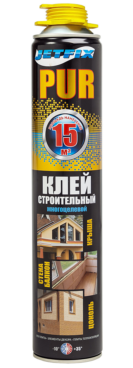 JETFIX PUR Клей строительный многоцелевой всесезонный 850мл (12шт/кор), 10036