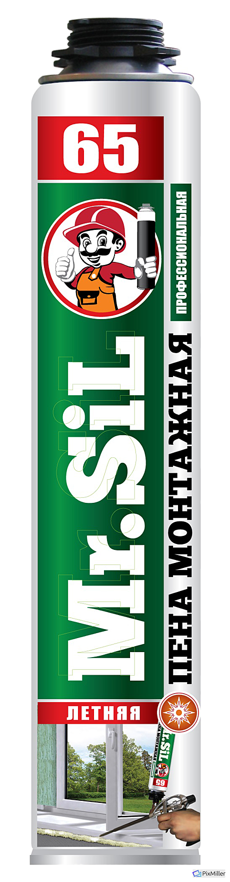 Mr.Sil 65 (лето) Пена монтажная профессиональная 750мл (12шт/кор), 10053