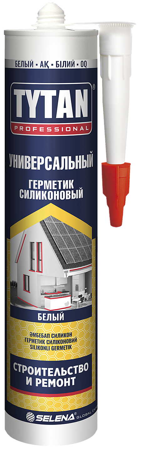Герметик  силиконовый  универсальный   ТИТАН белый 280мл (12), 71514,17899, 53425