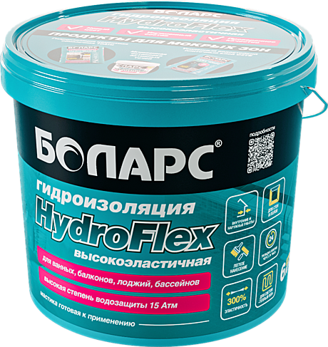 ГИДРОИЗОЛЯЦИЯ готовая к применению HydroFlex 6 кг