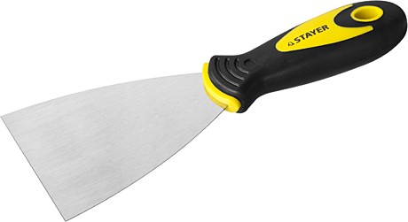 Шпатель STAYER MAXFlat, 80 мм, профилированное полотно, двухкомп. ручка, нержавеющий, 10041-08