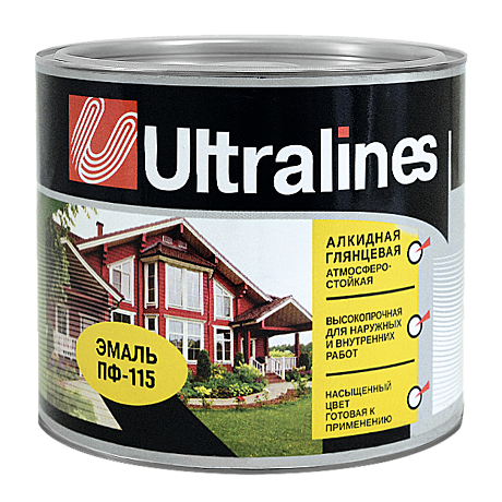 черная 2,6 кг ULTRA LINES Эмаль ПФ-115 (6) 