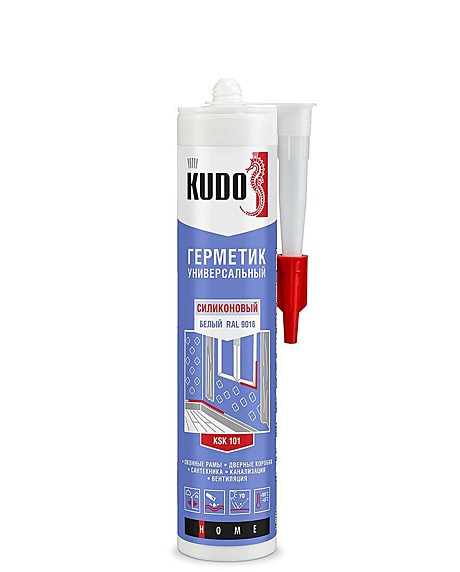 Герметик KUDO силикон. универс. белый 280мл KUSSIL280U-1  KSK-101 (20)