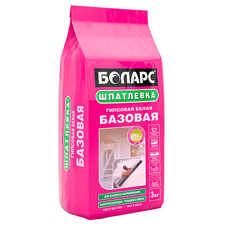Шпатлевка Боларс гипсовая 3кг (4)    бр=3