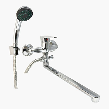 Смеситель для ванны aQuaDv, Б Кор с Пер, Мет Ручка, L Излив 35 см, кар 40 мм Арт 820 - 03