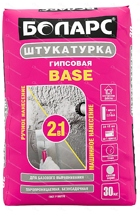 Штукатурка гипсовая BASE 30 кг
