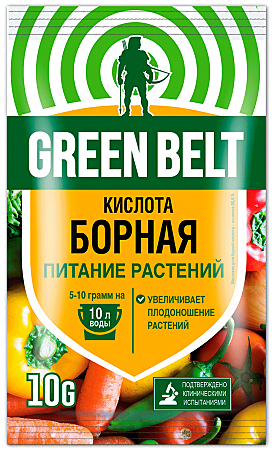 Борная кислота (пак 10 гр)  GREEN BELT - 100 шт/кор