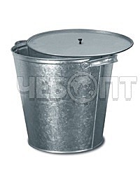 Бак оцинкованный 15 л для белья с крышкой [10] У  (4627084170106)