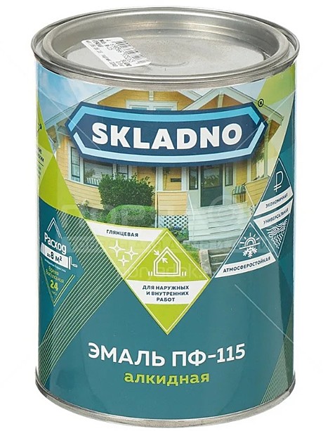 коричневая 2,6 кг SKLADNO Эмаль ПФ-115 (6)