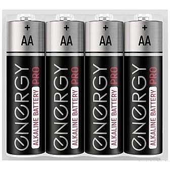 Батарейки алкалиновые ENERGY PRO LR6/4S (АА) пальчиковые, в упаковке 4 шт арт. 104401 [15/180] СКРАП